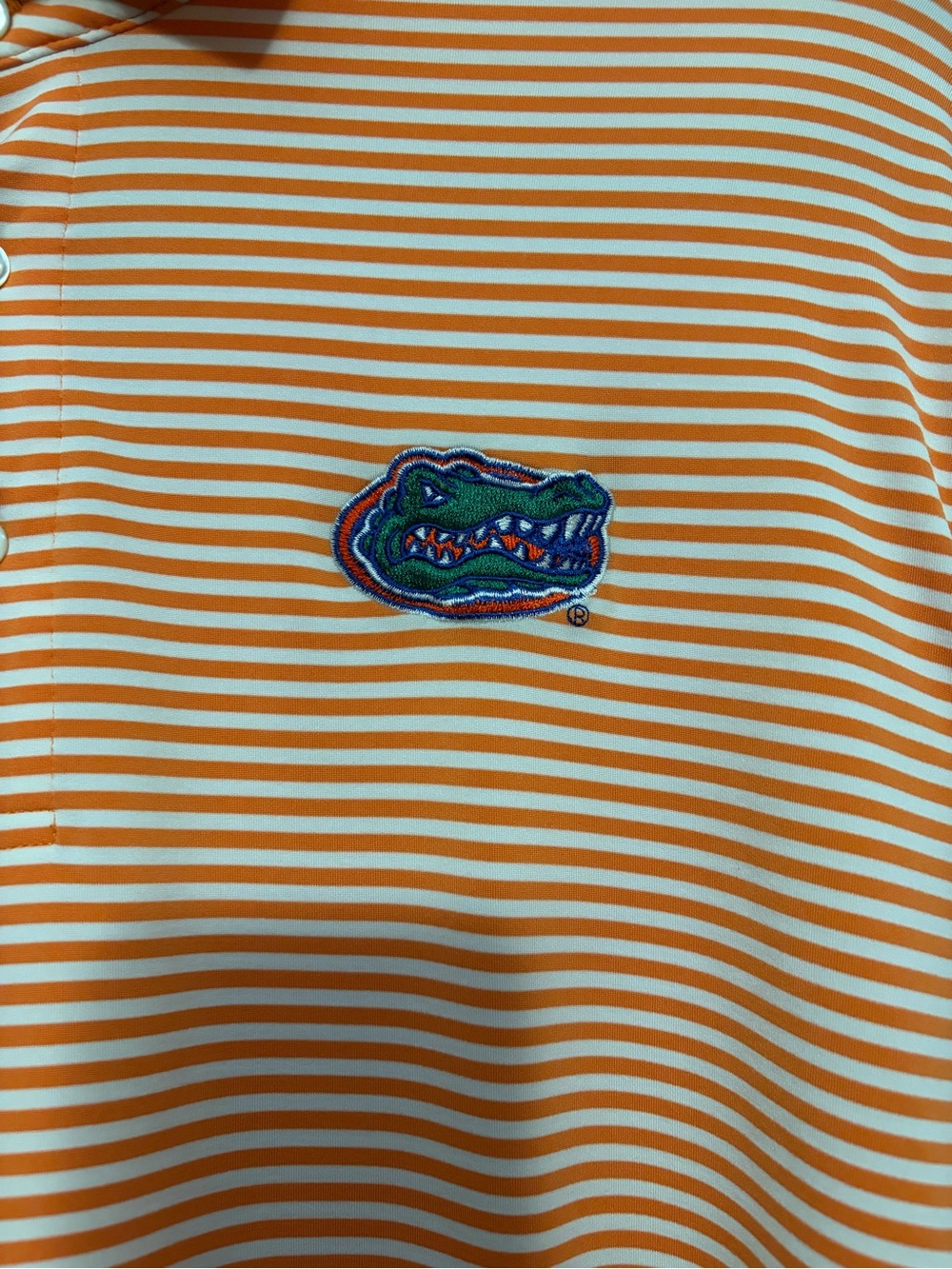 Vineyard Vines Florida Gators Orange & White Narrow-Stripe Polo - Picture 5 of 6